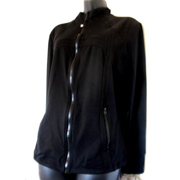 Tangerine Black Zipper Polyester/Spandex/Mesh Women's Athletic Jacket Size XL - Picture 4 of 12